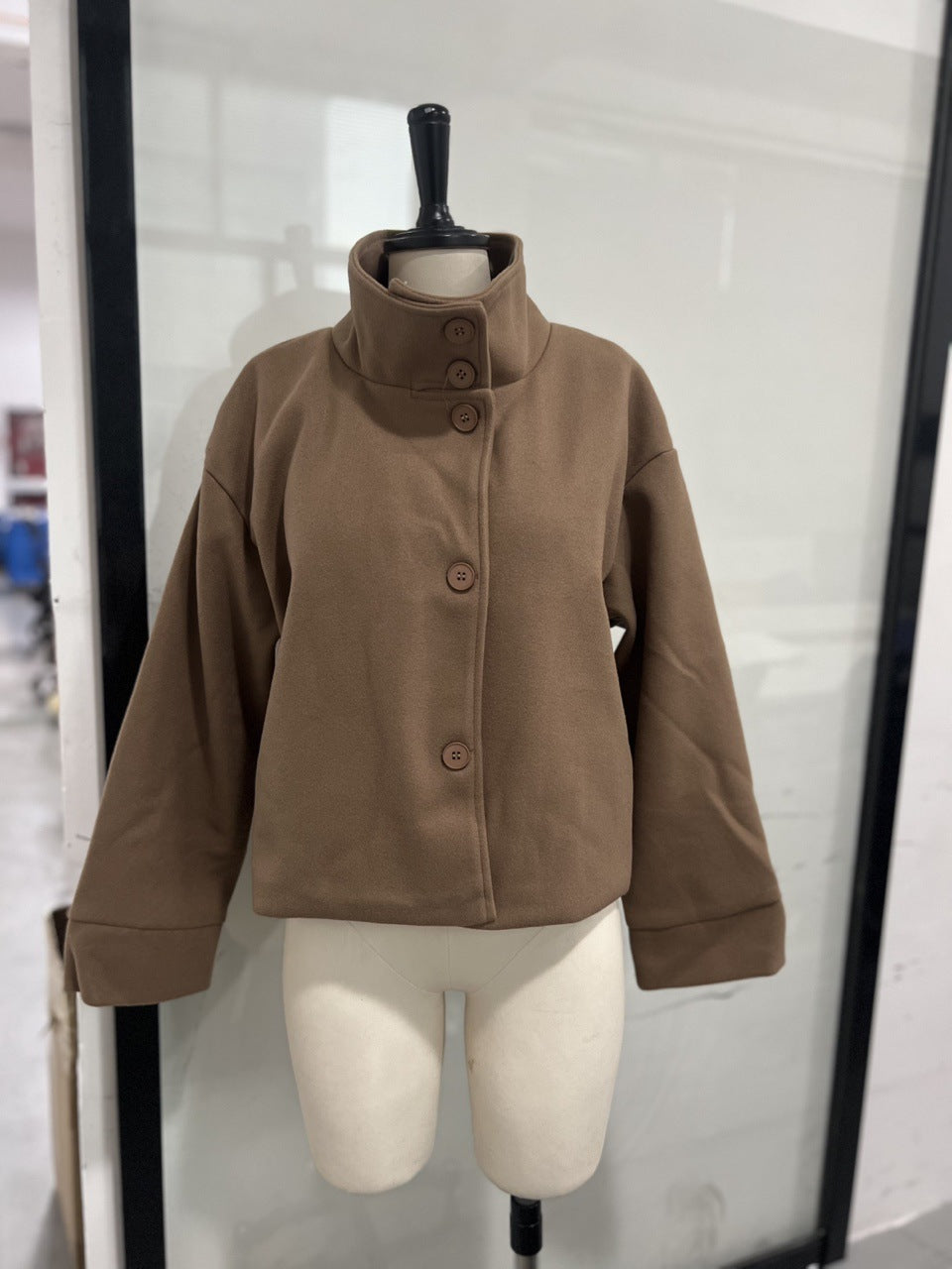 Stand Collar Button Jacket PrimeNest