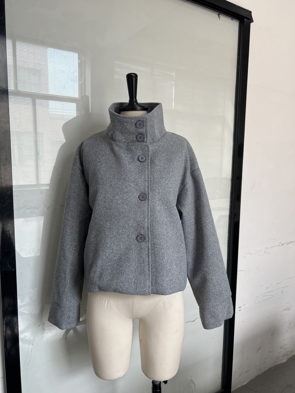 Stand Collar Button Jacket PrimeNest