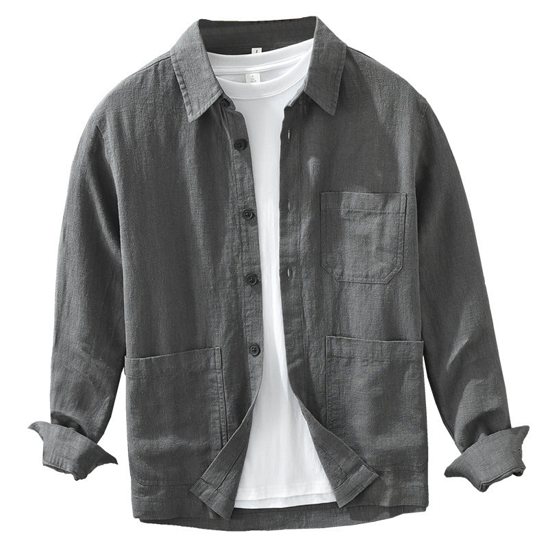Lapel long-sleeved shirt coat PremiumNest
