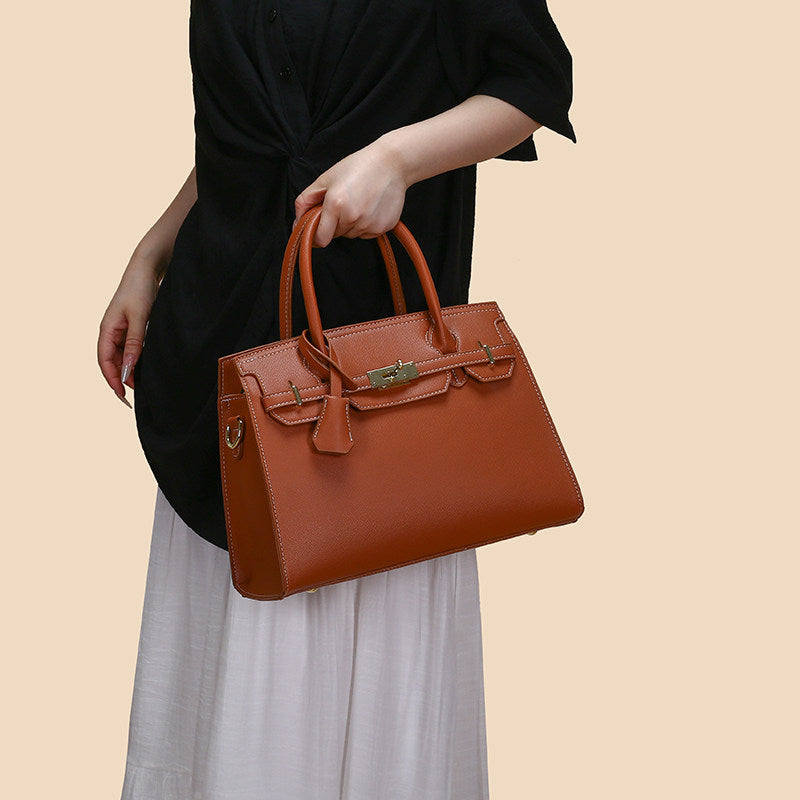 Women's Single Shoulder Crossbody Bag with Lychee Pattern PremiumNest