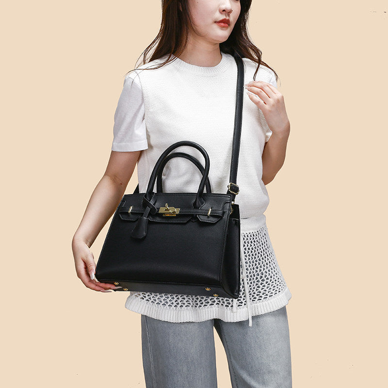 Women's Single Shoulder Crossbody Bag with Lychee Pattern PremiumNest