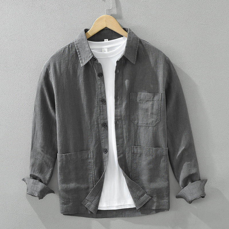 Lapel long-sleeved shirt coat PremiumNest