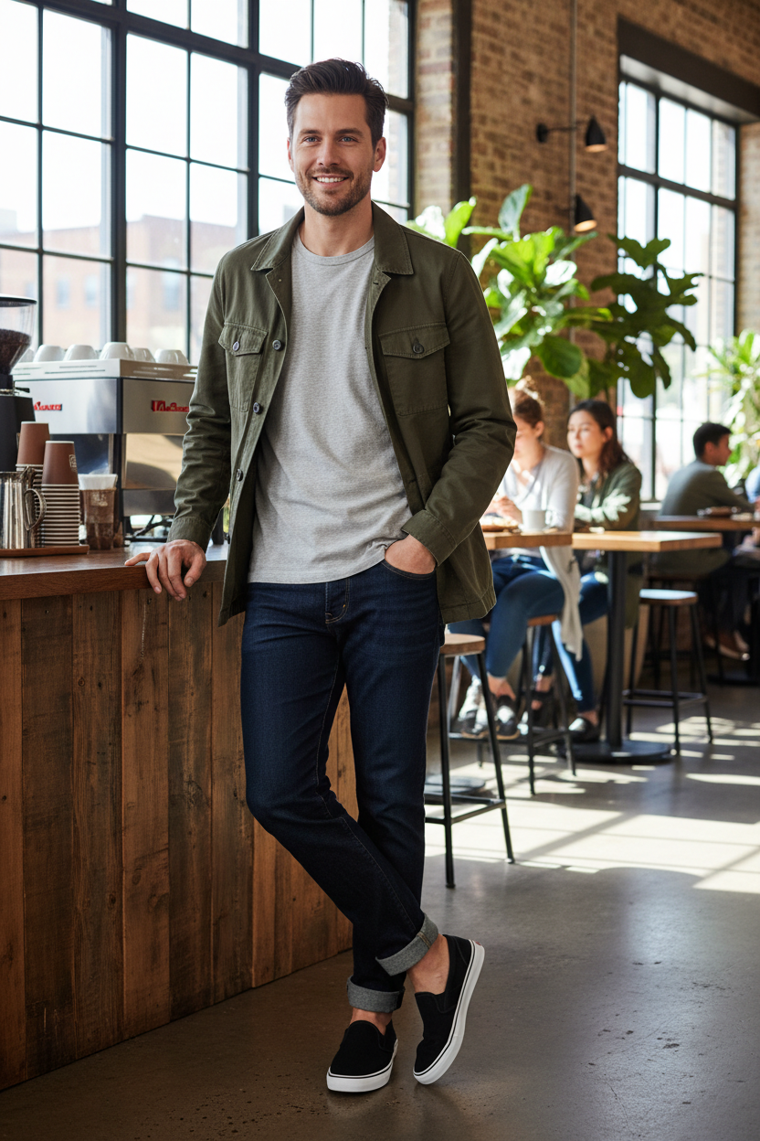 Black Canvas Shoes Model