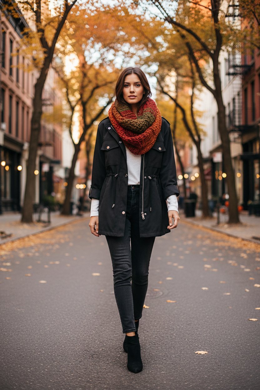 Black Windbreaker Model