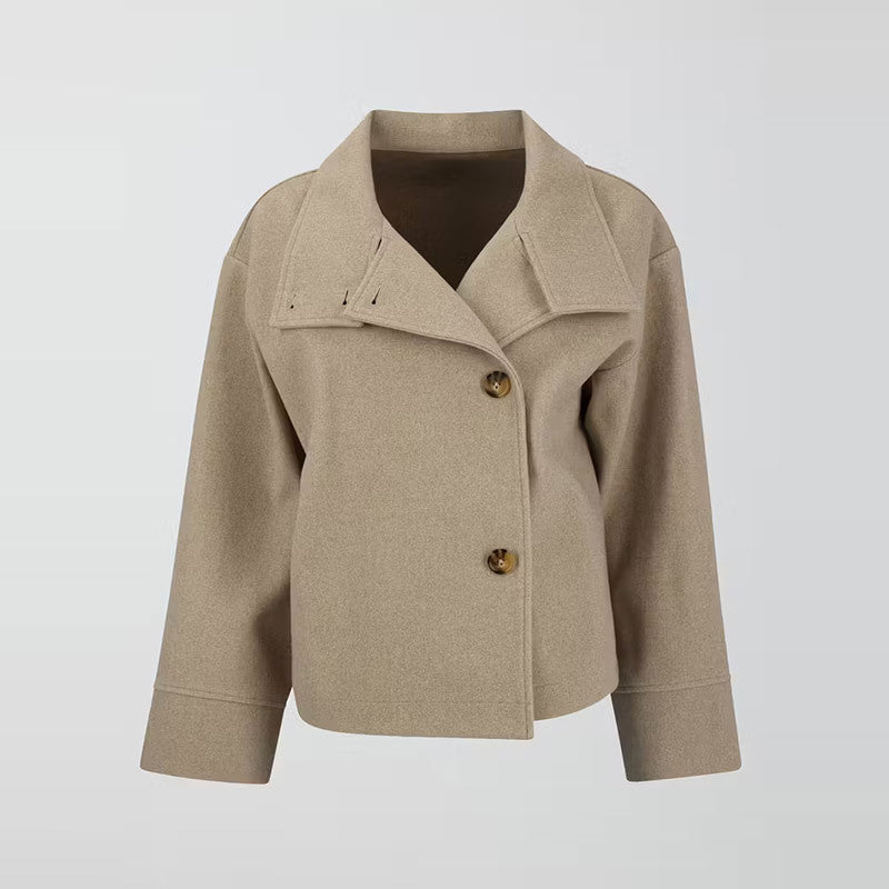 Stand Collar Button Jacket PrimeNest