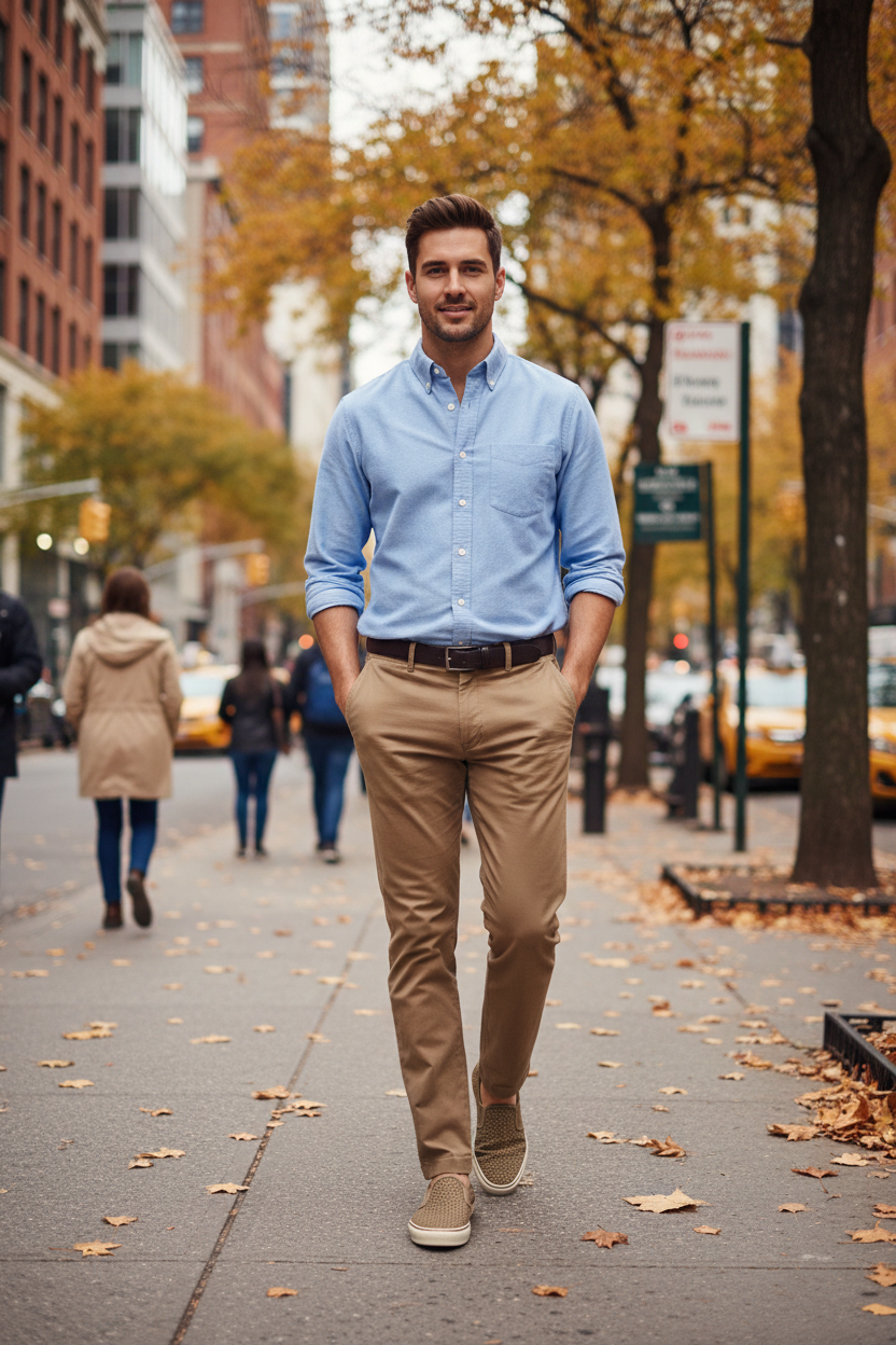 Khaki Canvas Shoes Model