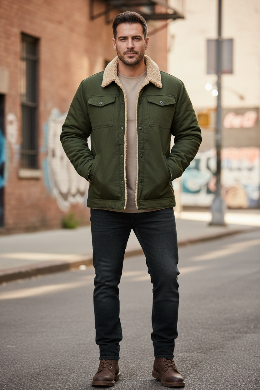 Military green jacket
